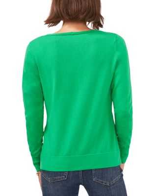 green sweater top