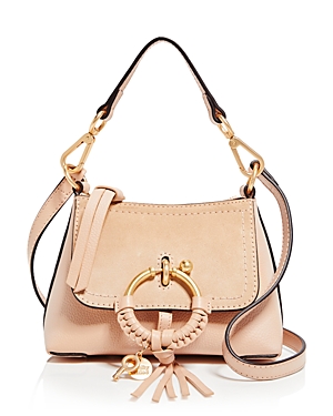 See By Chloé See By Chloe Joan Mini Leather & Suede Hobo In Powder
