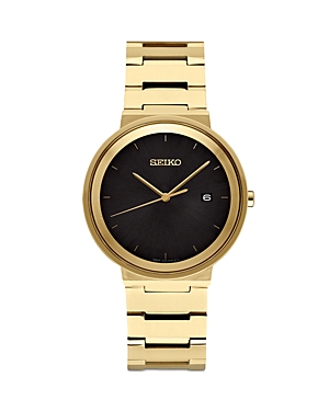 Seiko Watch Seiko Essentials Contemporary Watch, 40.6mm In Black/gold