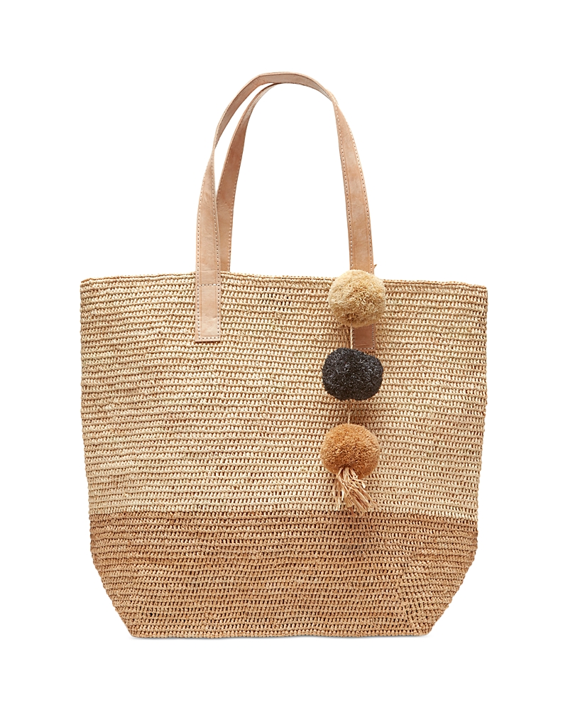 mar Y sol Montauk Color Block Raffia Tote