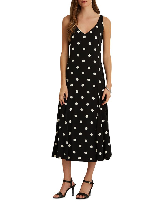 Ralph Lauren Polka Dot Midi Dress | Bloomingdale's