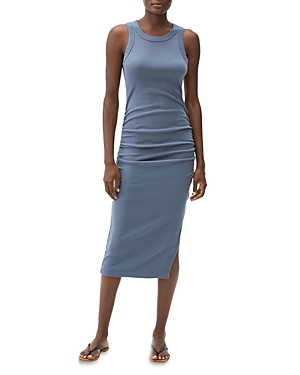 Michael Stars Wren Sleeveless Side Slit Knit Midi Dress In Lake