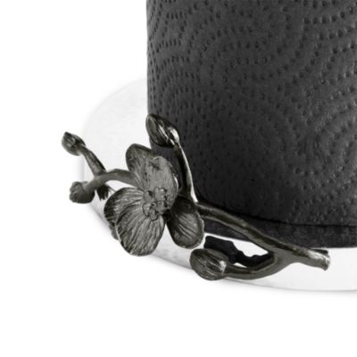 Black Orchid Towel Holder