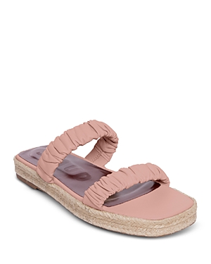 Staud Women's Maya Ruched Espadrille Slide Sandals In Dark Blush