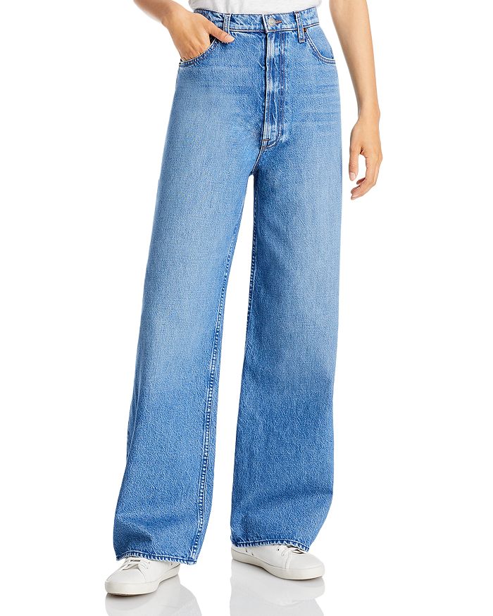 MOTHER SNACKS! The Yummy Puddle Wide Leg Jeans in Delicious