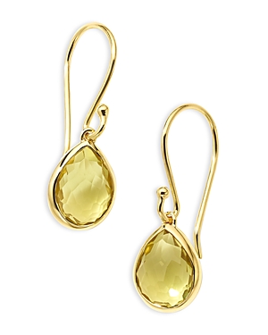 Ippolita 18k Yellow Gold Rock Candy Orange Citrine Teeny Teardrop Earrings In Yellow/gold