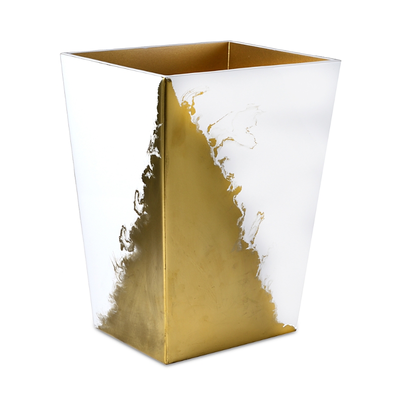Mike And Ally Lava Waste Basket In Metallic Gold