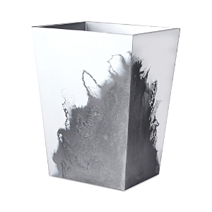 Mike And Ally Lava Waste Basket In Metallic Silver