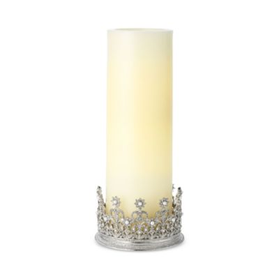 Silver Diana Crown Wine Coaster Candleholder