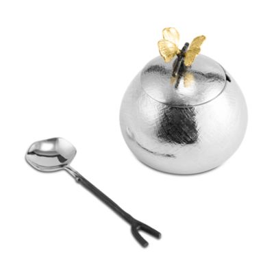 Butterfly Ginkgo Pot w/ Spoon