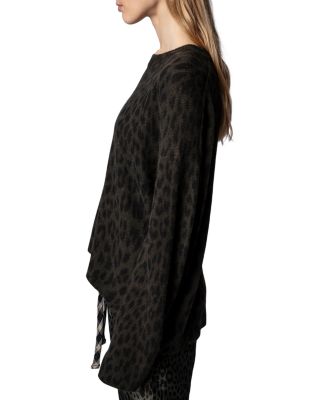 Zadig & Voltaire Markus Cashmere Leopard Print Sweater