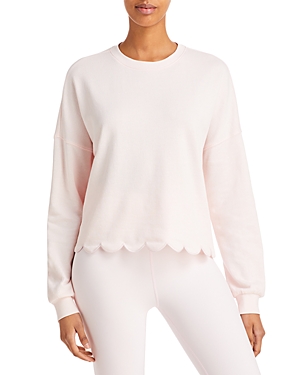 Aqua Athletic Scalloped Sweatshirt - 100% Exclusive In Barely Pink
