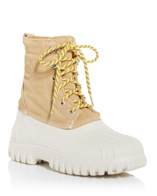 sperry duck boots white and gold