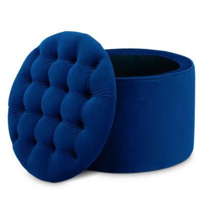 Queen Velvet Storage Ottoman