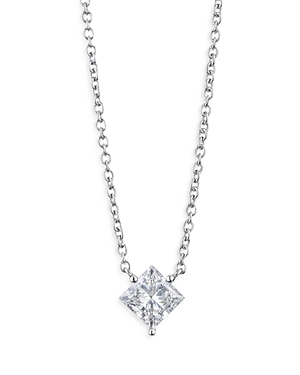 Lightbox Jewelry Lightbox Basics Lab Grown Diamond Pendant Necklace in 10K White Gold, 1.125 ct. t.w. - 100% Exclusive