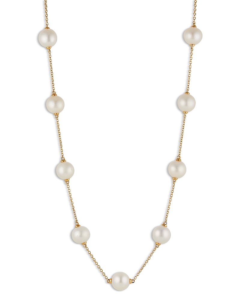 Nadri Imitation Pearl Station Necklace, 16 In Gold