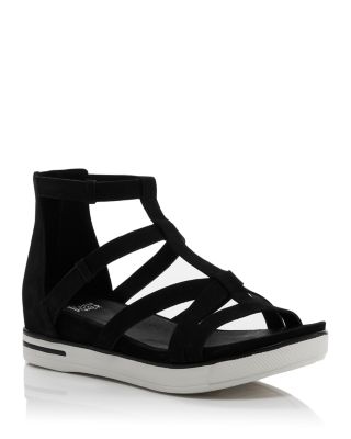 Eileen Fisher - Women's Sola Tumbled Nubuck Leather Back Zip Sandals