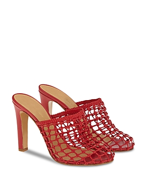 Ferragamo Ellas X5 Caged Leather Heel Mules In Lipstick