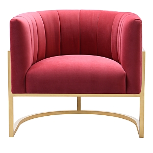 Tov Furniture Magnolia Velvet Chair In Hot Pink