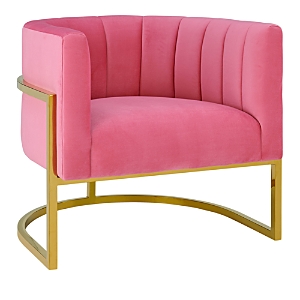 Tov Furniture Magnolia Velvet Chair In Rose Pink