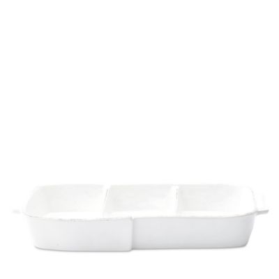 VIETRI - Melamine Lastra White Three-Part Server