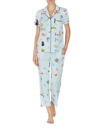 kate spade new york Printed Cropped Pajama Set | Bloomingdale's