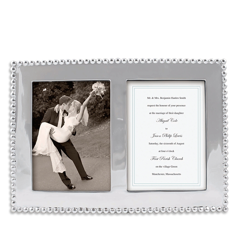 Mariposa String Of Pearls Double 5'' X 7'' Frame In Metal