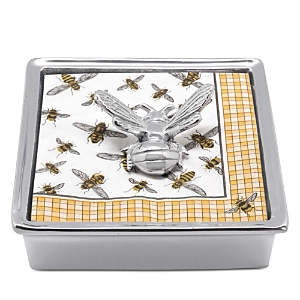 Shop Mariposa Honeybee Signature Napkin Box In Metal