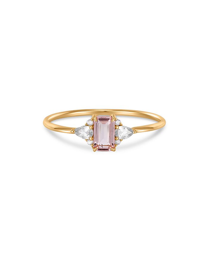 Morganite and white sapphire ring discount