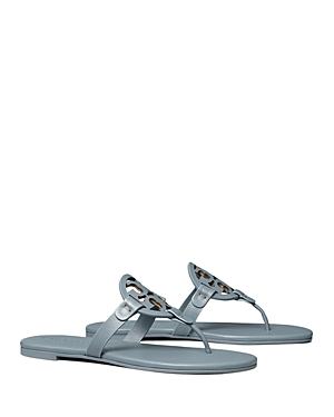 Tory Burch Miller Soft Patent Leather Sandal In Light Blue