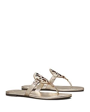 Shop Tory Burch Women's Miller Thong Sandals In Spark Gold