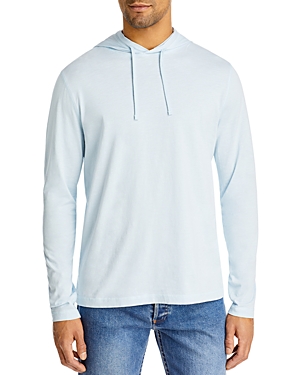 The Men's Store At Bloomingdale's Cotton Solid Hooded Long Sleeve Tee - 100% Exclusive In Baby Blue