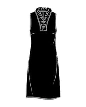Tommy Bahama Two Palms Ruffled Shift Dress In Black