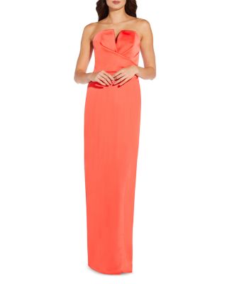 strapless column gown