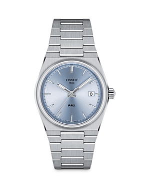 Shop Tissot Prx Watch, 35mm In Light Blue/silver