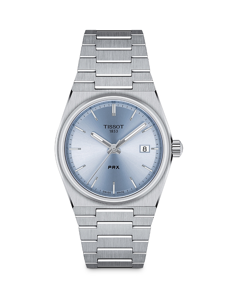 Tissot Prx 40 205 Quartz Blue Dial Ladies Watch T1372101135100 In Light Blue/silver