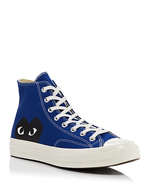 Shop Comme Des Garçons Play X Converse Unisex Chuck Taylor High Top Sneakers In Blue