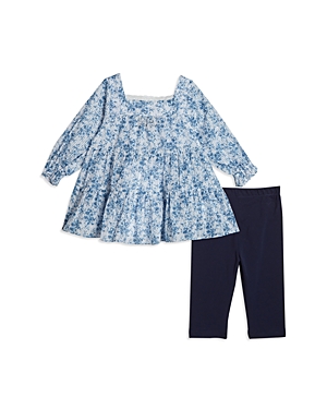 Pippa and Julie Girls' Floral Tiered Tunic & Capri Leggings Set - Little Kid