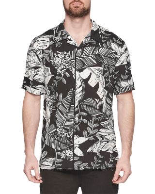 tropical print camp shirt
