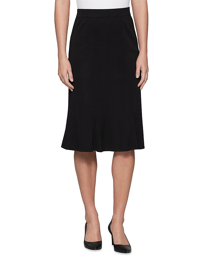 Misook Plus Size Straight Pull-on Skirt In Black