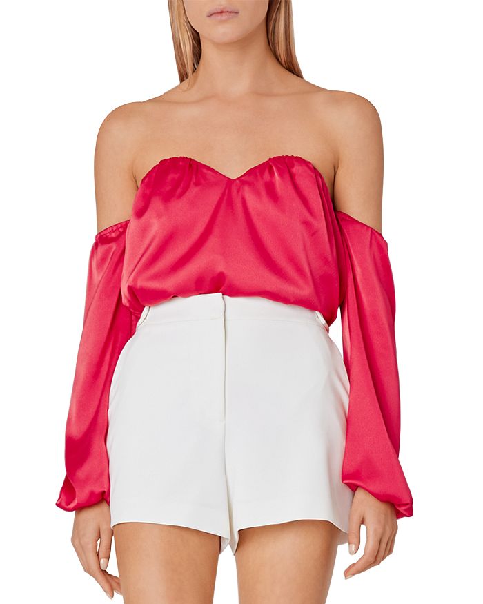 Off shoulder sweetheart neckline top sales
