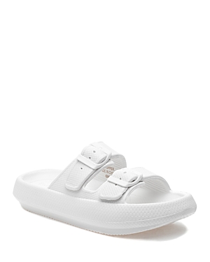 J/slides Women's Socool Slide Sandals In White Eva