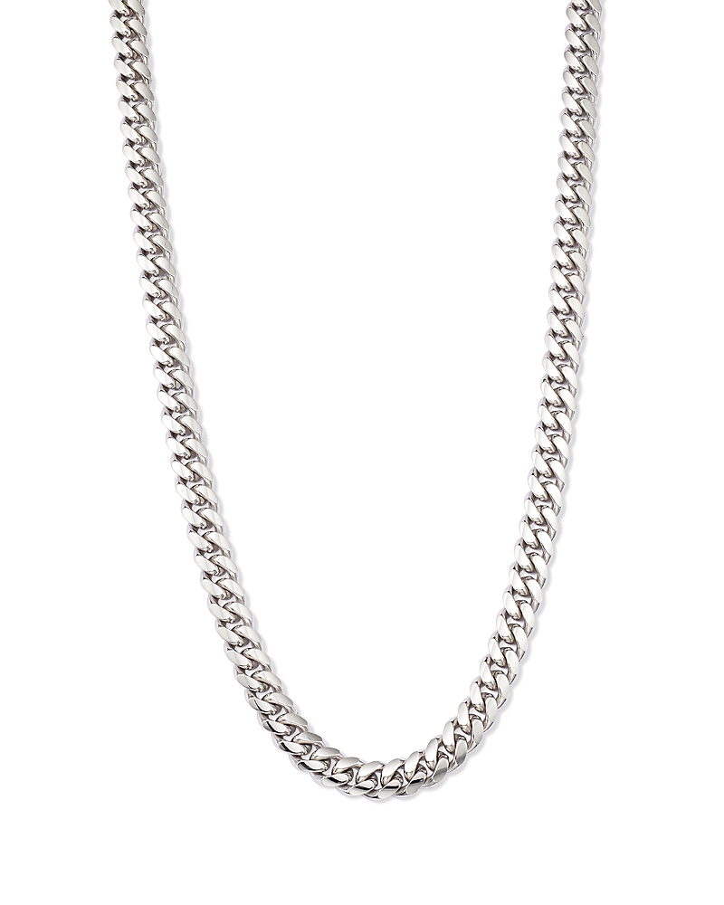 Alberto Amati Sterling Silver Cuban Chain Necklace, 24