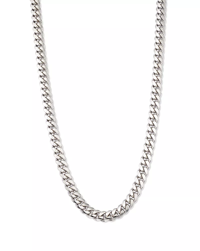 Alberto Amati Sterling Silver Cuban Chain Necklace, 24