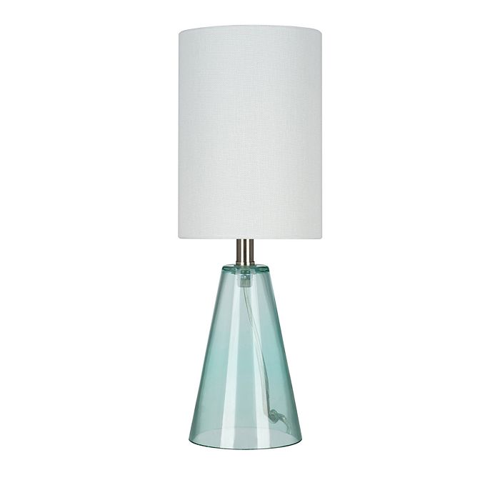 Small teal shop table lamp