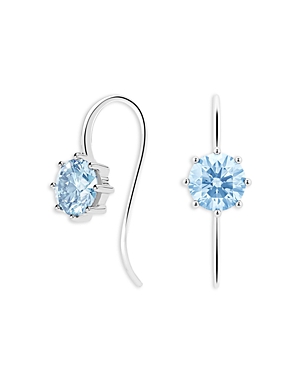 Lightbox Jewelry Lightbox Basics Lab Grown Blue Diamond Drop Earrings In 10k White Gold - 100% Exclusive In Blue/white