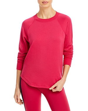 Splits59 Warm Up Curved Hem Sweatshirt In Lychee