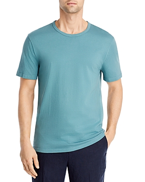 Vince Garment Dyed Crewneck Tee In Washed Sea Route