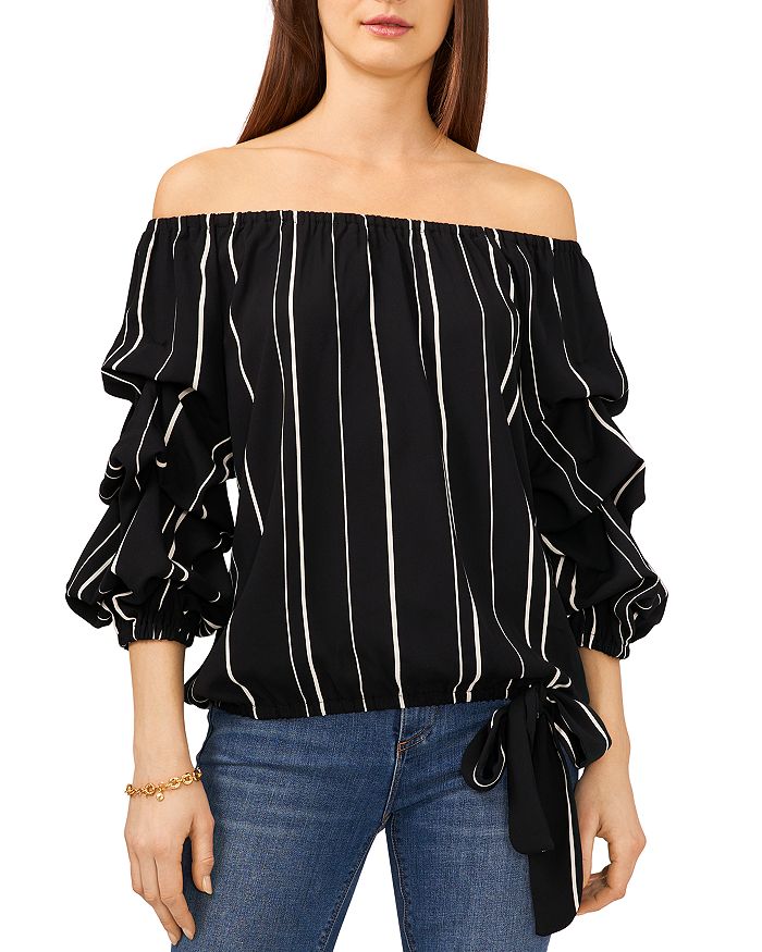 VINCE CAMUTO Off The Shoulder Ruffle Top | Bloomingdale's