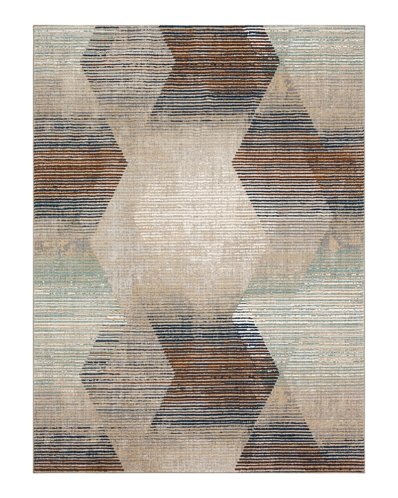 Karastan Epiphany Precarious Stria Area Rug, 8' X 10' In Frost Grey